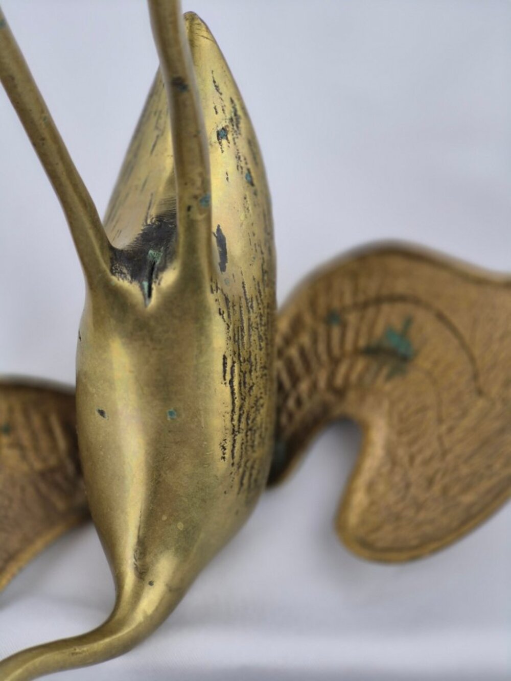 Vintage Leonard Silver Mfg Co. Solid Brass Crane Heron Figurines Korea Set of 2 - Picture 11 of 16